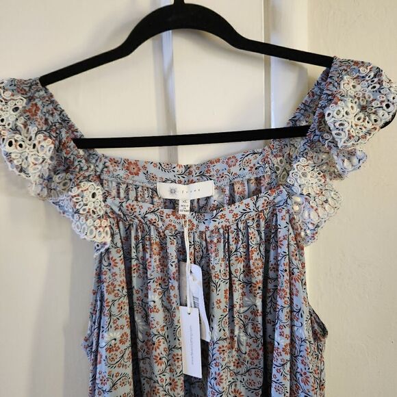 Fever Printed Off The Shoulder Rayon Tank Top Size XL - Picture 4 of 7